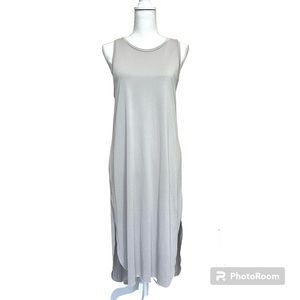 Lush Sleeveless Light Grey Casual Dress